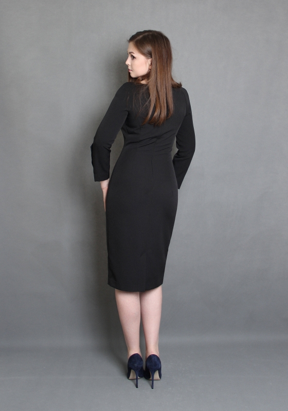 Элегантное платье-футляр (черный) - Элегантное платье-футляр (черный)