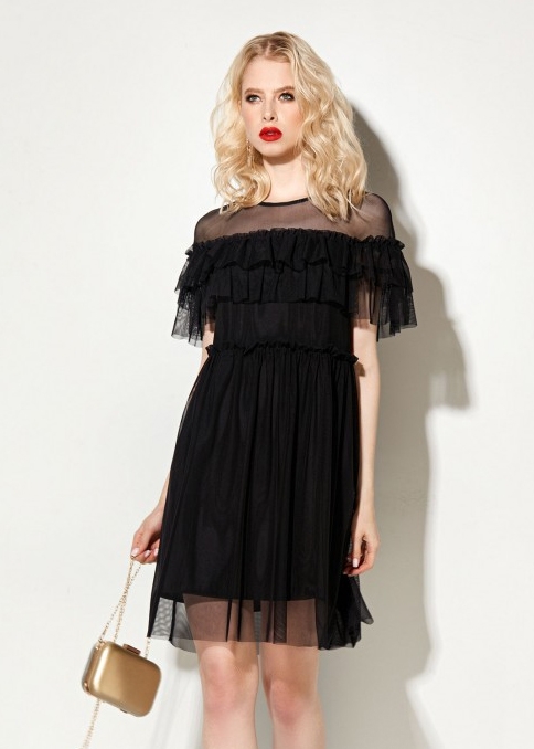 Романтичное черное платье из фатина - Романтичное черное платье из фатина