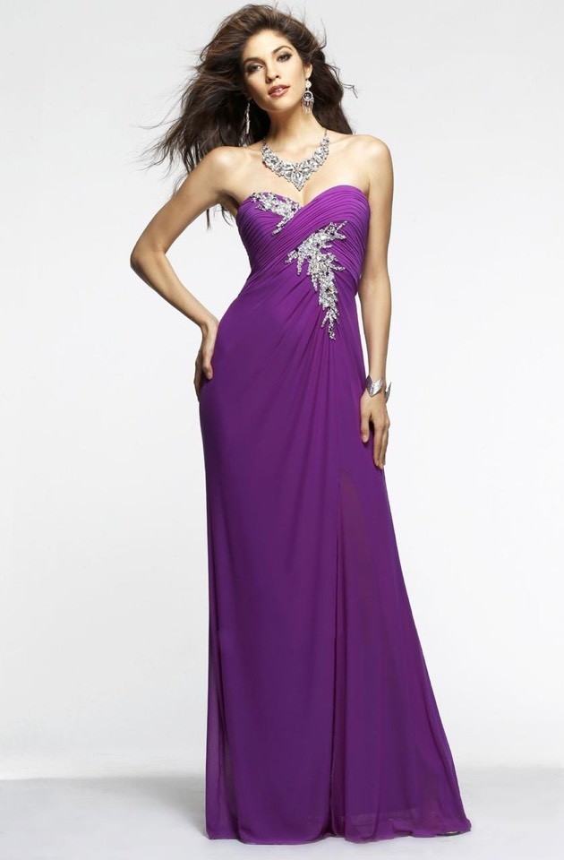Платье в пол с завышенной талией, style 7316 фиолетовый