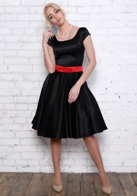 Коктейльное платье длины миди Кейт (черный)