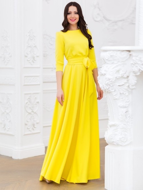 Желтое Платье Фото